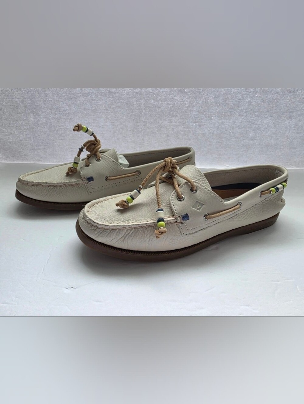 Sperry Authentic Original 2-Eye Beaded Boat Shoe (Nordstrom Exclusive)  Sz US 9